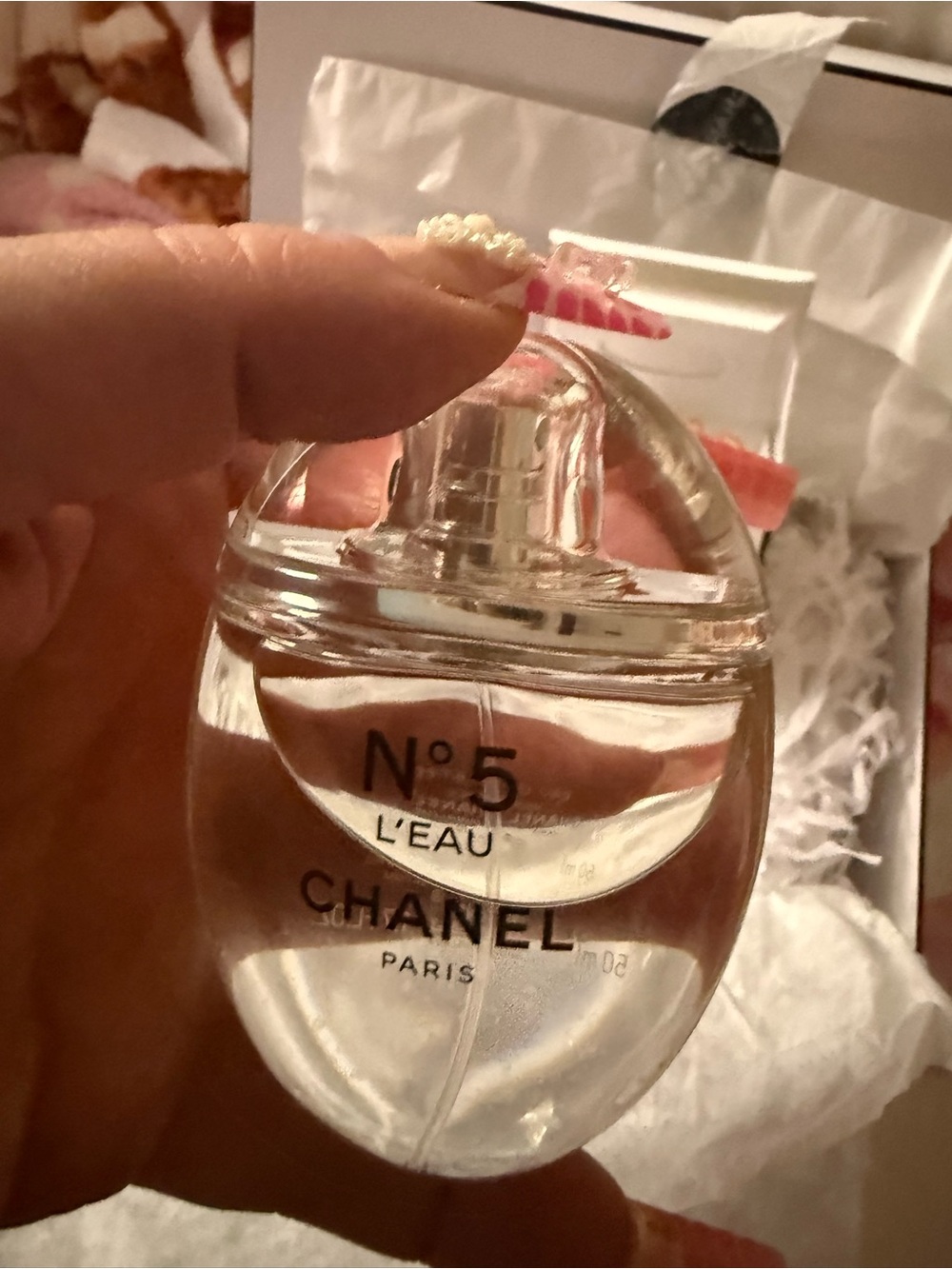 CHANEL No.5 L'EAU Clear Glass Bottle
